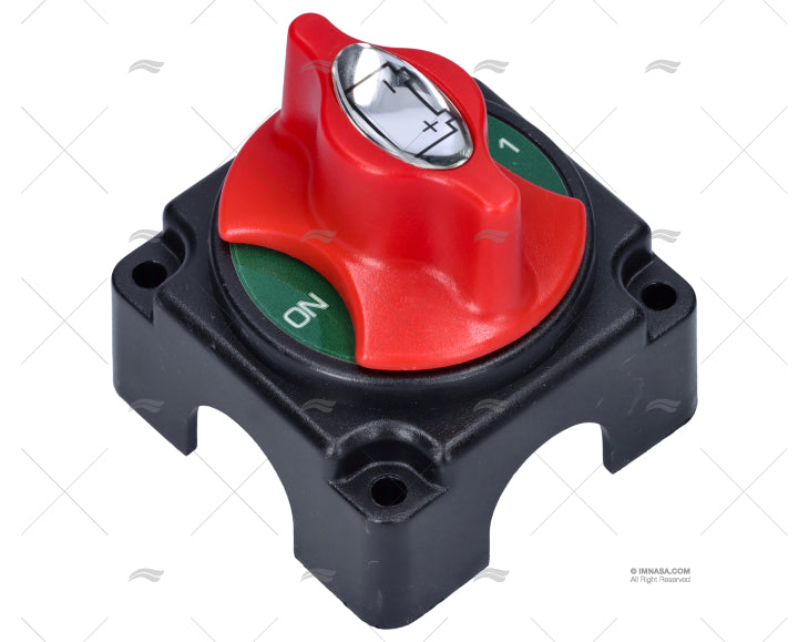 MINI COUPE BATTERIE 2P étanche pour l'utilisation de 1 ou 2 batteries (ON-OFF). Dimensions 68 x 68 x 68 mm