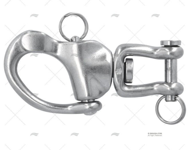 MOUSQUETON INOX AVEC MANILLE 87mm
