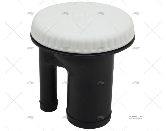 NABLE DROIT VENTIL.FUEL BLANC 1-1/2" PERKO