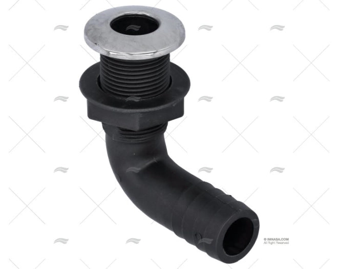 PASSECOQUE PLAST. A/BUTEE INOX 90º 1 1/8
