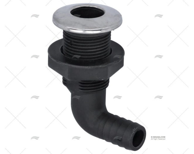 PASSECOQUE PLASTIQUE A/BUTEE INOX 90º 3/