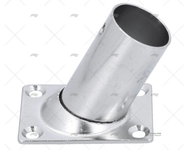 PLATINE 60º 25MM BASE 56X42 INOX