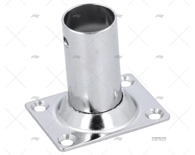 PLATINE 90º 22MM BASE 56X42 INOX