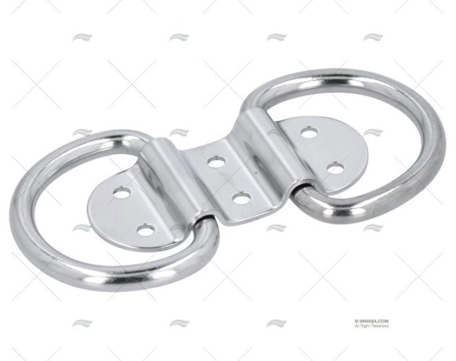 PLATINE A/ANNEAU INOX SS 304 92X38mm