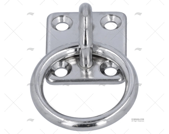 PLATINE AVEC ANNEAU INOX T:30