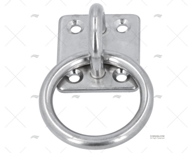 PLATINE AVEC ANNEAU INOX T:40