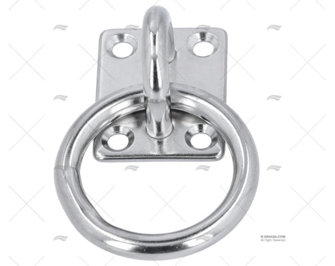 PLATINE AVEC ANNEAU INOX T:50