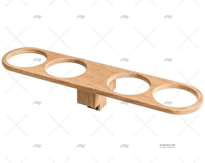 PORTE-VERRE TEAK (4) ARC MARINE