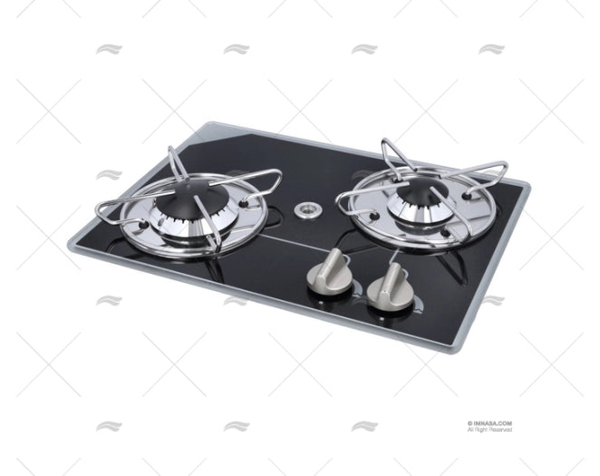 RECHAUD GAZ CRISTAL 2 UD 380x280mm