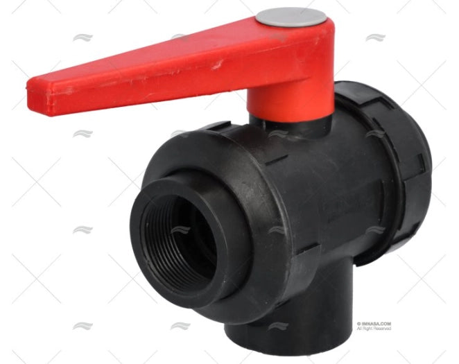 ROBINET DOUBLE UNION 3 VOIES BSP PPG 1" RANDEX IBERICA