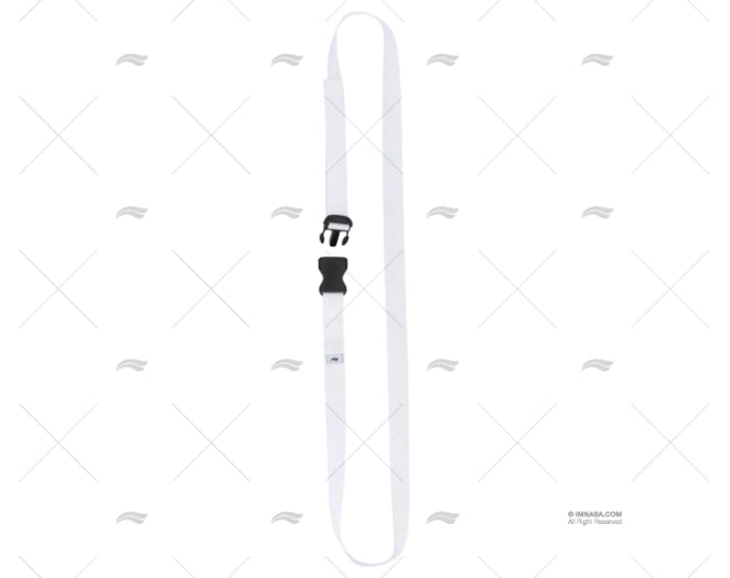 SANGLE COMPLETE 1,5MT BLANC A/BOUCLE GRI
