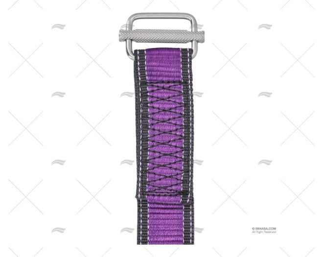SANGLE COMPLETE 3MT NOIRE/LILAS A/BOUCLE