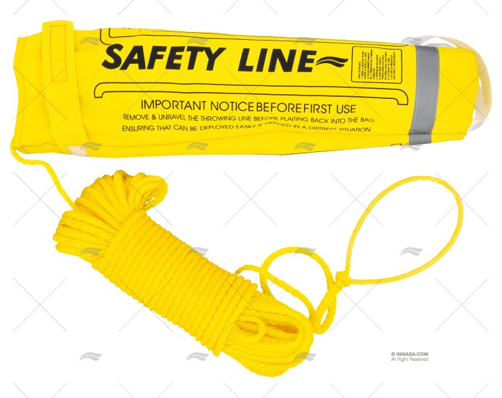 Câble de sécurité composé de 30 mètres de bout et sac de protection. Le support peut être acheté séparément.