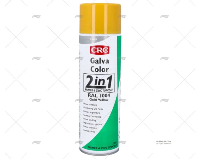 SPRAY GALVA COULEUR RAL1004 JAUNE 500Ml