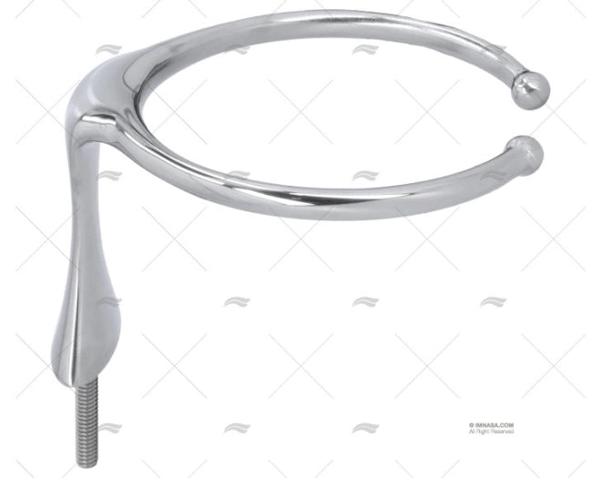 SUPPORT VERRE X 1 INOX 316 A/TIGE 104mm