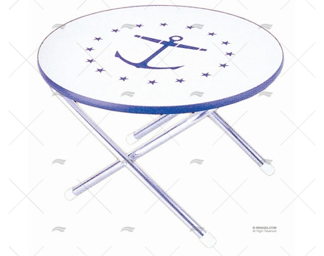 TABLE DE PONT BLANC 600MM RONDE Garelick