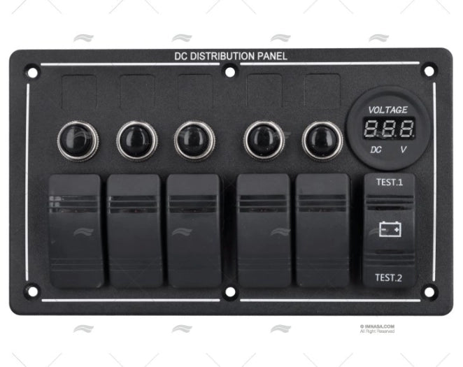 TABLEAU ELECTRIQUE LED 12V ON/OFF 5 +BA