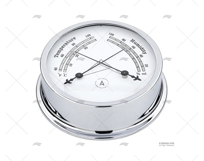 TERMO-HIGOMETRE CHROME 120mm BARIGO