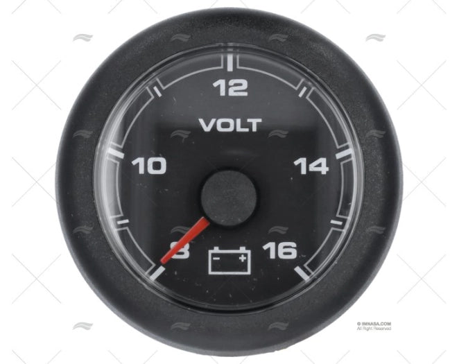 VOLTMETRE OL 12/24V 8-16V 52mm NOIR