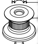 Poupée ALU pour guindeau Lofrans x3 DRUM X3 #1029 ALU ref 631437