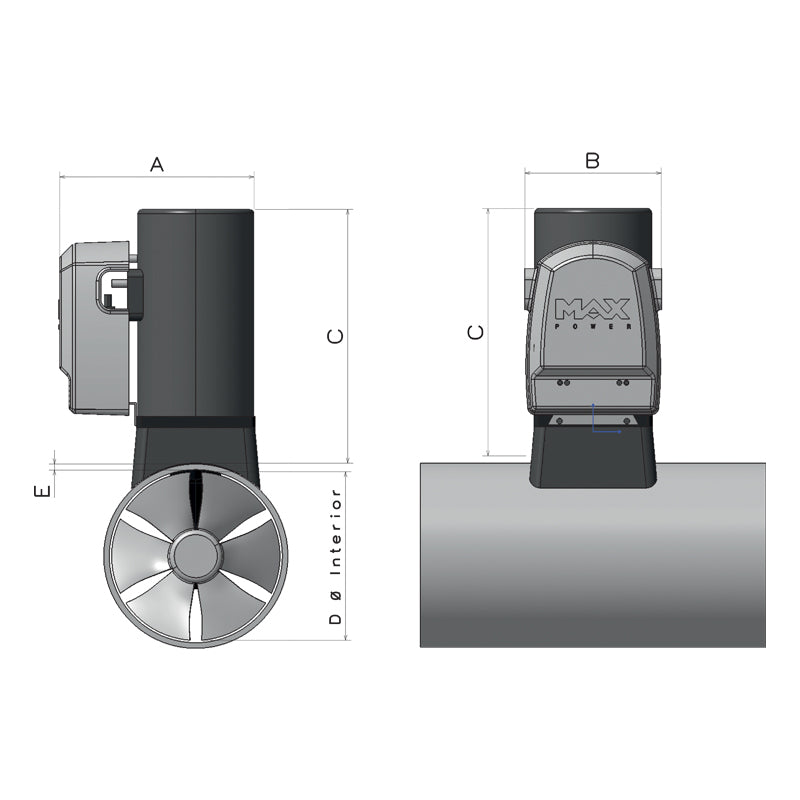 Propulseur électrique en tunnel CT80 12V REF 42532