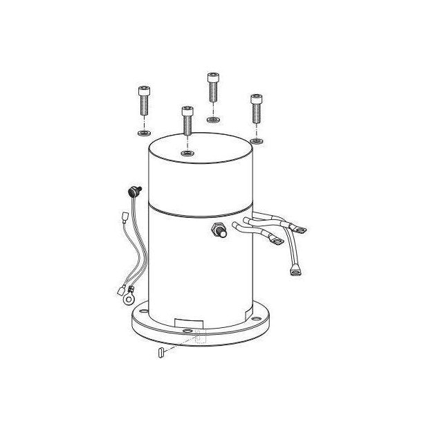 Moteur 6.3 kW 24V + protection thermique pour BTQ 185-105 Kgf Code: 439180