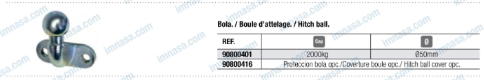 ROTULE POUR TETE D'ATELLAGE