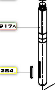 Arbre de transmission pour guindeau Lofrans x2 avec poupée ref 630661 MAIN SHAFT X2 #917A