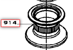 Poupée bronze chromée pour guindeau Lofrans x2 DRUM X2 #914A CRO  ref 631466
