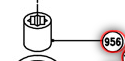 Ecrou de poupée Alu pour x3 CLUTCH NUT X2 #956 CRO ref  635490