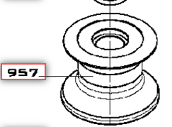 Poupée alu pour guindeau Lofrans x2 DRUM X2 #957 ALU ref  631463