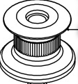 Poupée en bronze chromé pour guindeau x3 DRUM X3 #991A CRO ref  631442
