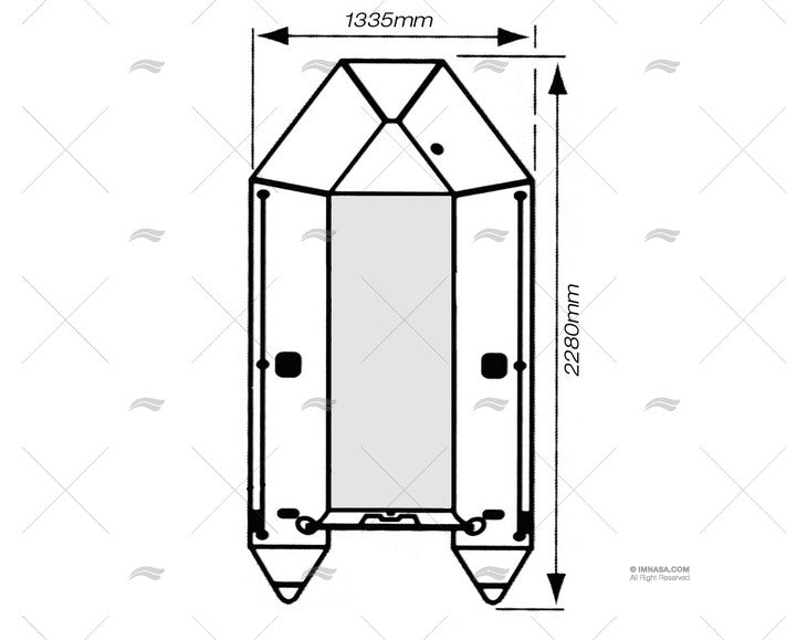 ANNEXE 230SH 228x134 PLAN. GONFL. BLANC Annexe gonflable IMNASA fabriqué avec PVC