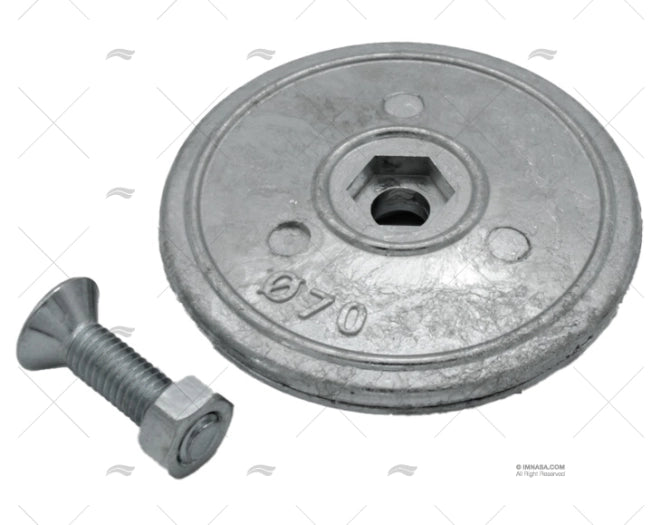 ANODE ZINC DISQUE DOUBLE 70MM GUARDIAN
