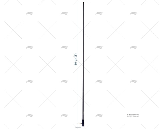 ANTENNE VHF 1.5 MT BLEU SCOUT