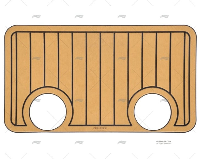 CACHE P/ TRAPPE TEAK/NOIR 600x360mm 3525