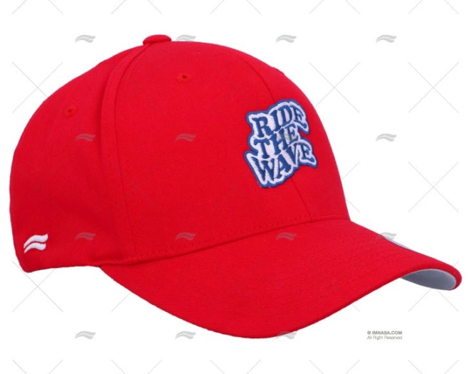 CASQUETTE ROUGE RIDE THE WAVE L-XL