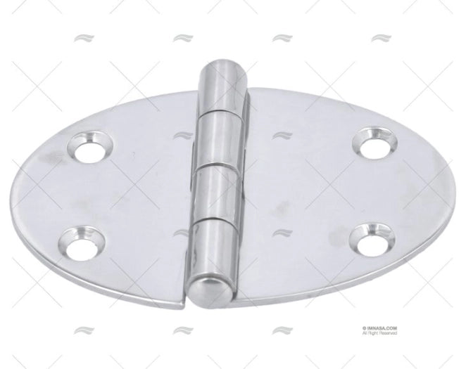 CHARNIERE INOX OVALE 84 x 56      EP:2mm