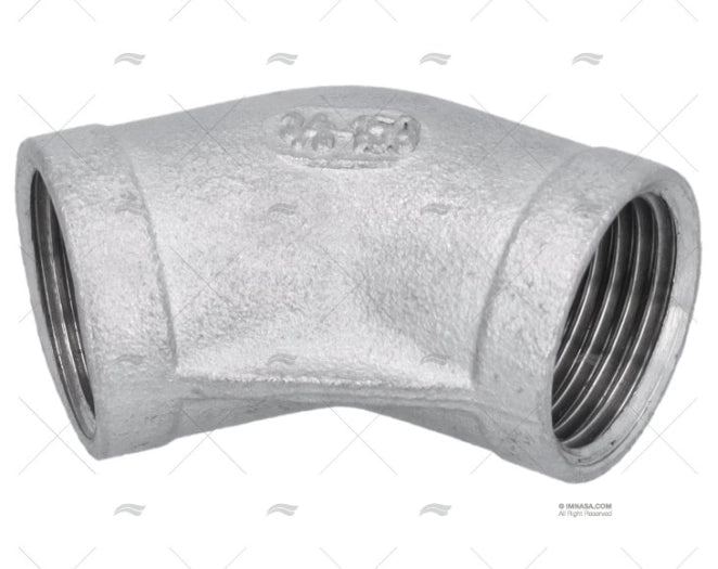 COUDE FEMELLE INOX 45º 3/8"