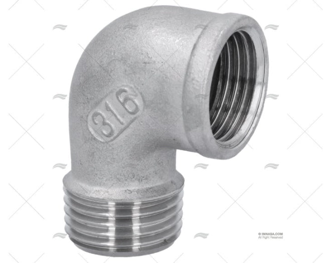 COUDE MALE/FEMELLE INOX 1/2"
