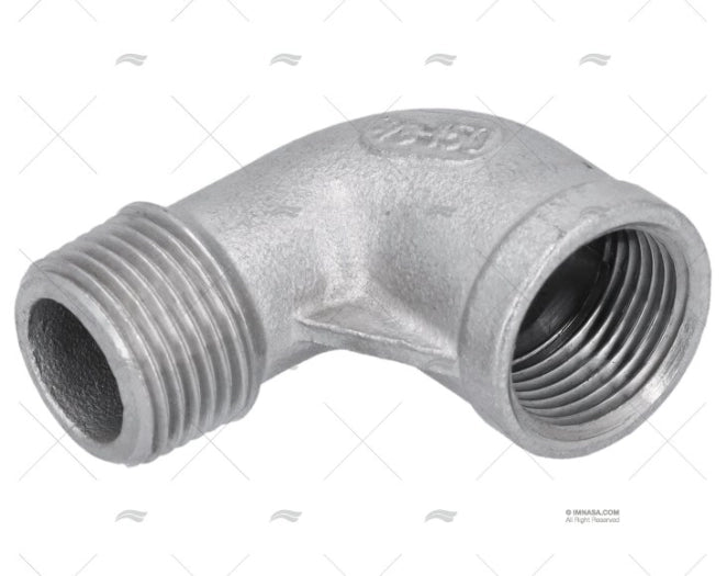 COUDE MALE/FEMELLE INOX 3/8"