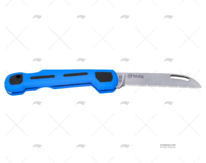 COUTEAU MARINE PLIABLE BLU 19-H6.5cm MAC COLTELLERIE