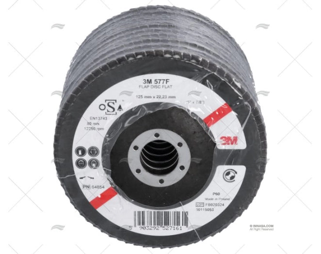 DISQUE LAMELLES 577F125mm/PLANO P60 3M