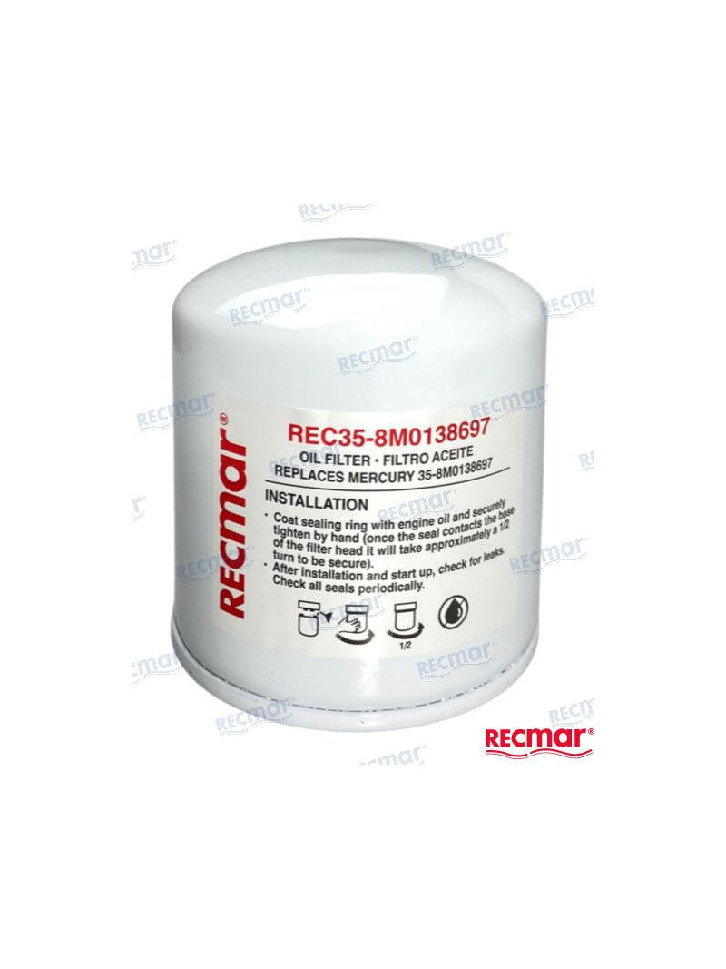 filtre à huile pour moteur inboard mercruiser   avec direction hydraulique AXIUS  Ref : Mercruiser: 35-881132T, 35-8M0138697, 881132T, 897345T29