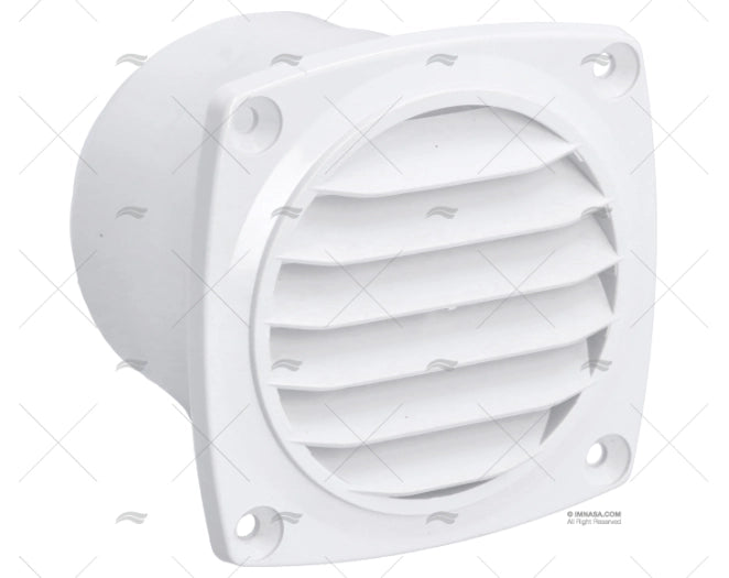 GRILLE BLANCHE 92x92MM AVEC TUYAU 76MM