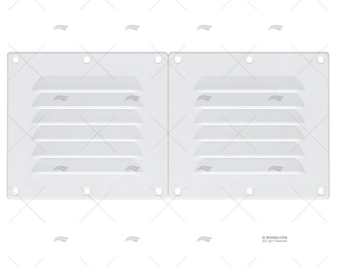 GRILLE PLASTIQUE BLANC 118X256 mm