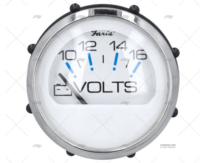 INDICATEUR VOLT.10-16V BLANC FARIA