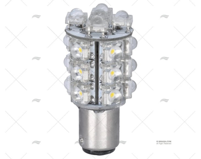 LAMPE BAY15D+- LED 12V BLANC 57X2