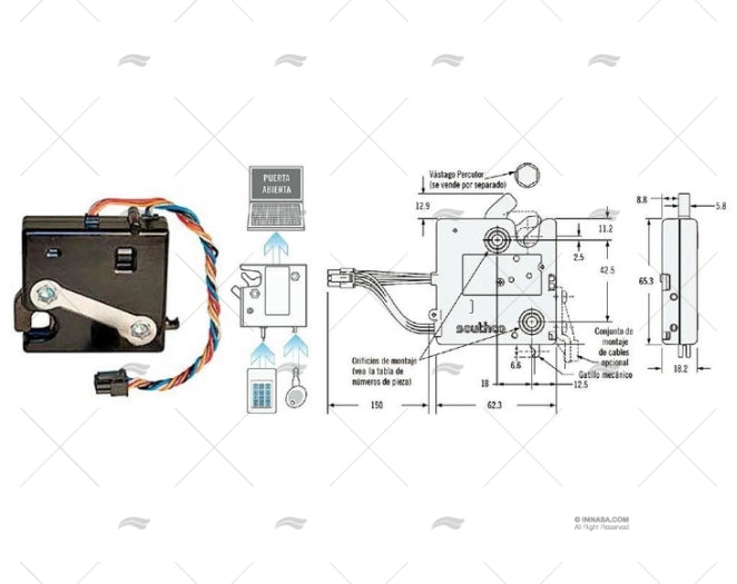 LOQUET ROTATIF ELECTRONIQUE M5 SOUTHCO