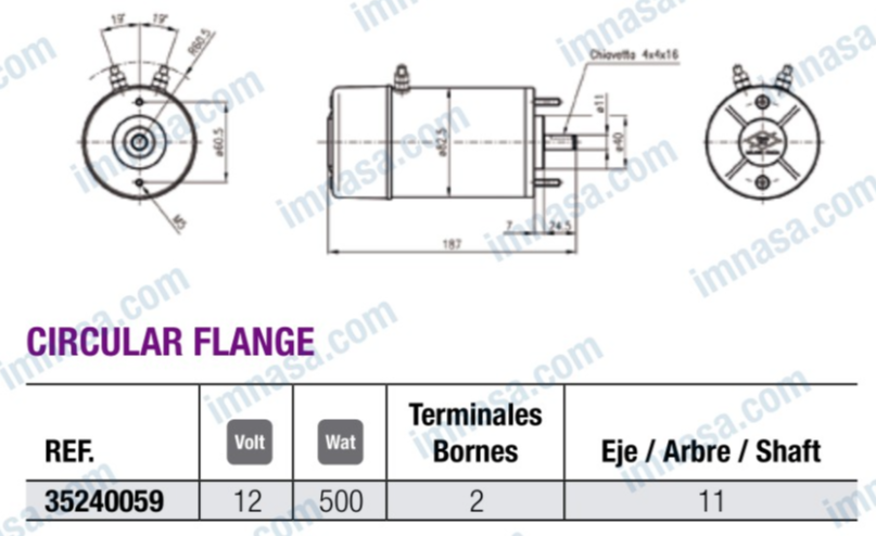 MOTEUR 12V 500W